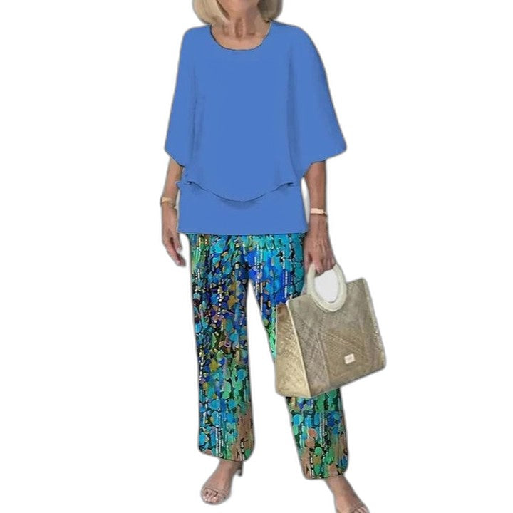 Effortless Floral Two Piece Set for Women with Flowing Casual Style