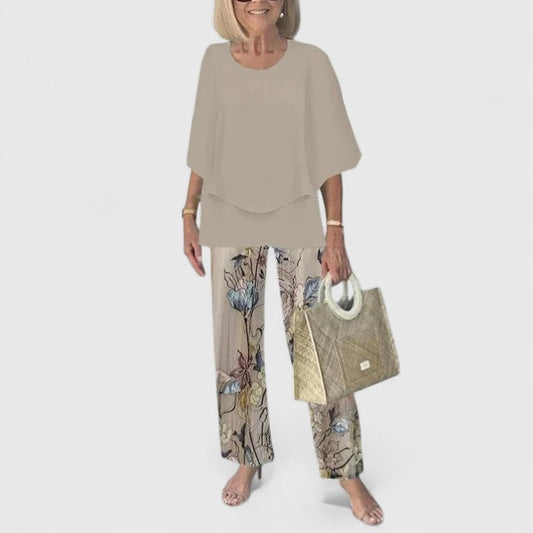Effortless Floral Two Piece Set for Women with Flowing Casual Style