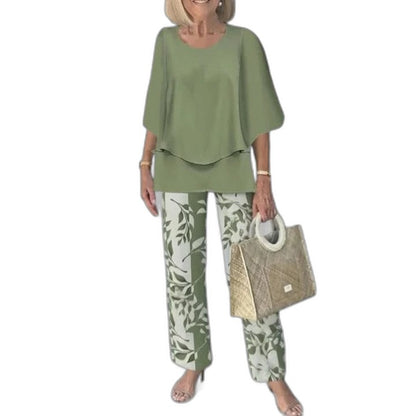 Effortless Floral Two Piece Set for Women with Flowing Casual Style