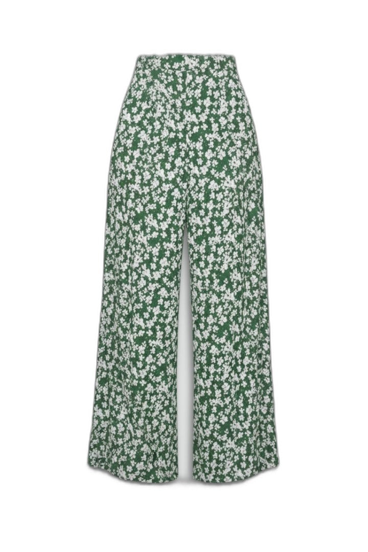 Effortless Floral Wide Leg Pants for Women with High Waisted Palazzo Casual Style