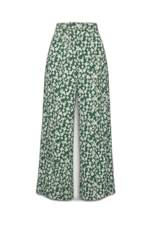 Effortless Floral Wide Leg Pants for Women with High Waisted Palazzo Casual Style