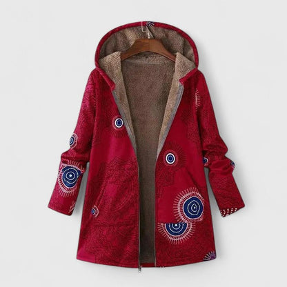 Effortless Geometric Coat for Women with Long Sleeve Pockets Fur Lined Casual Style