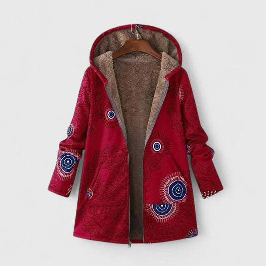 Effortless Geometric Coat for Women with Long Sleeve Pockets Fur Lined Casual Style