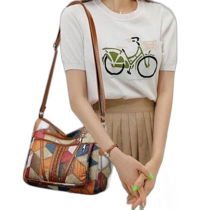 Effortless Geometric Crossbody Bag for Women with Casual Style