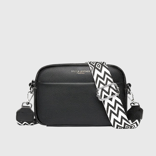 Effortless Geometric Crossbody Bag for Women with Leather Casual Style
