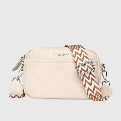 Effortless Geometric Crossbody Bag for Women with Leather Casual Style