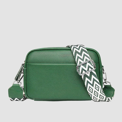 Effortless Geometric Crossbody Bag for Women with Leather Casual Style