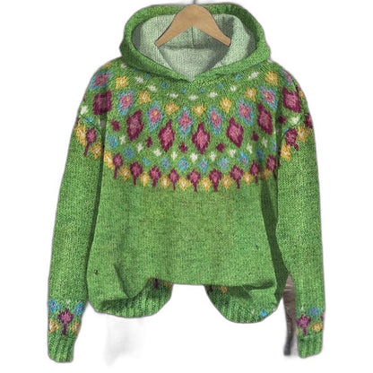 Effortless Geometric Hoodie for Women with High Neck Long Sleeve Oversized Casual Style