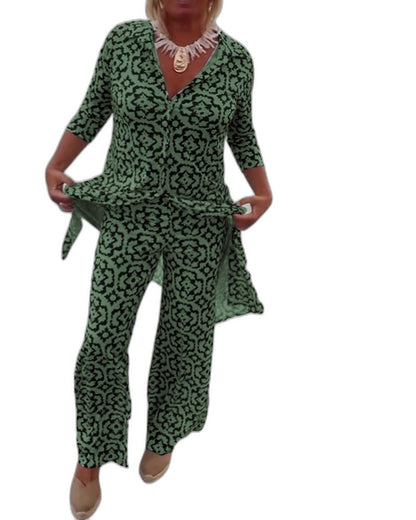 Effortless Geometric Maxi Dress for Women with V Neck Short Sleeve Button Front Flowing Casual Style