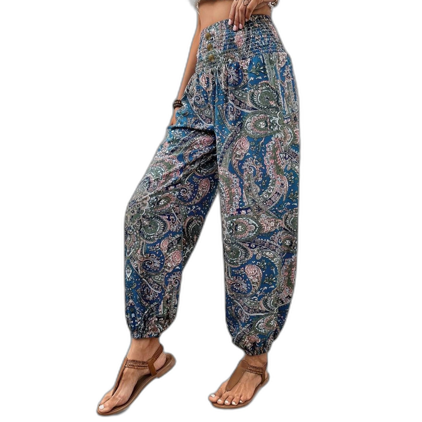 Effortless Geometric Pants for Women with High Waisted Wide Leg Casual Style