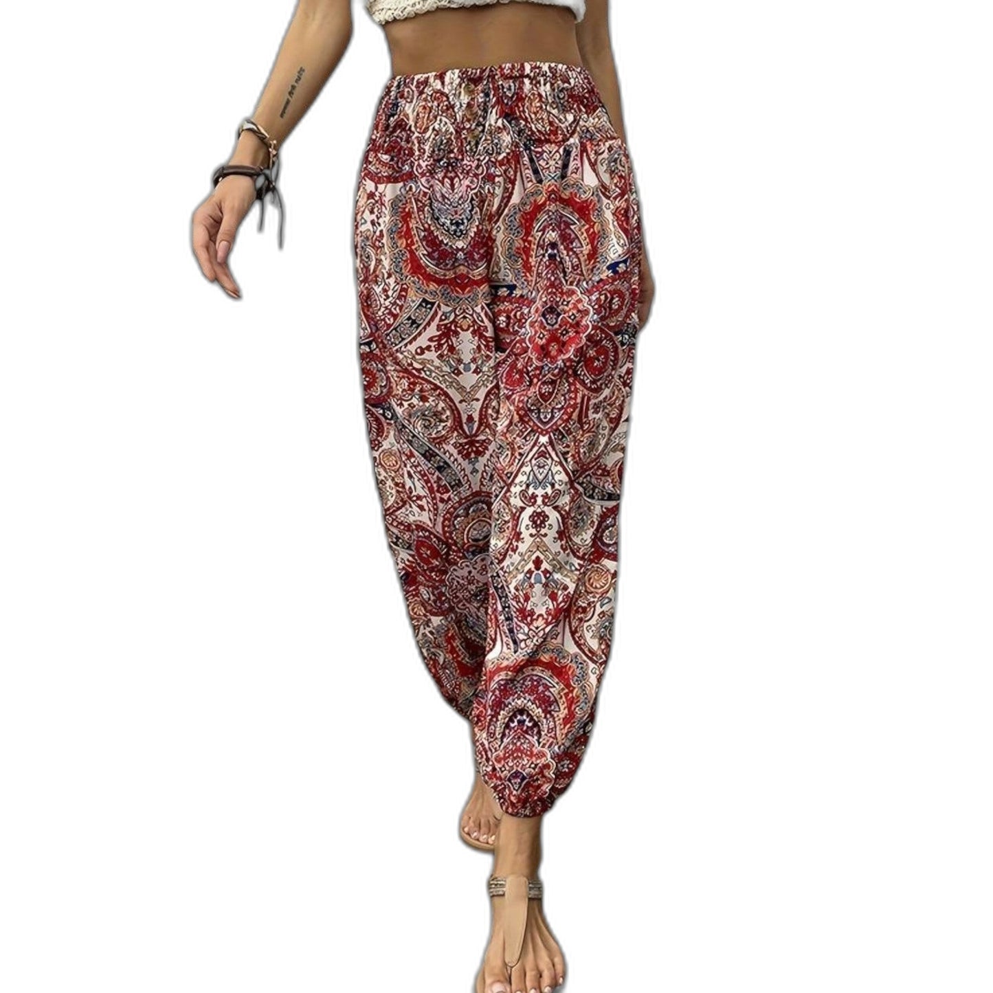 Effortless Geometric Pants for Women with High Waisted Wide Leg Casual Style