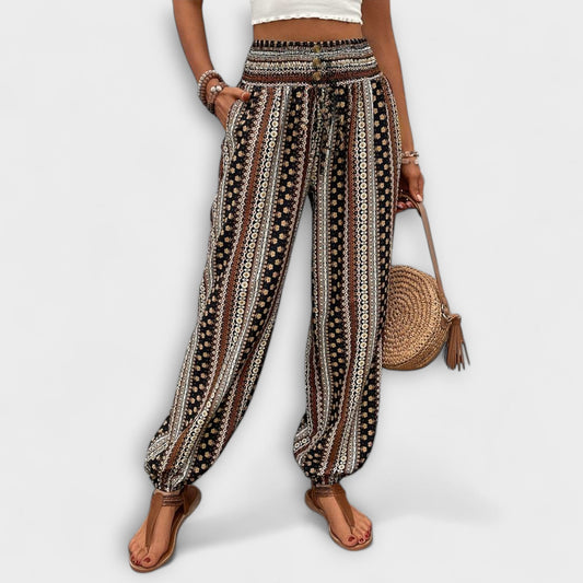 Effortless Geometric Pants for Women with High Waisted Wide Leg Casual Style