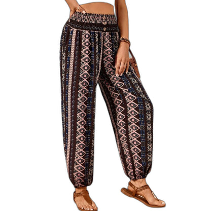 Effortless Geometric Pants for Women with High Waisted Wide Leg Casual Style