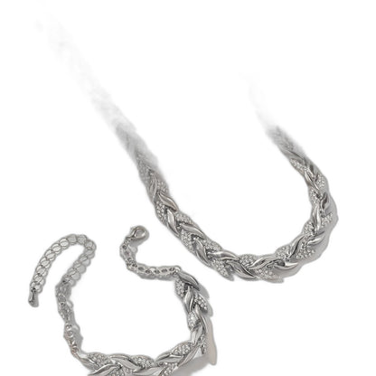 Effortless Gold Necklace for Women with Rhinestone Casual Style