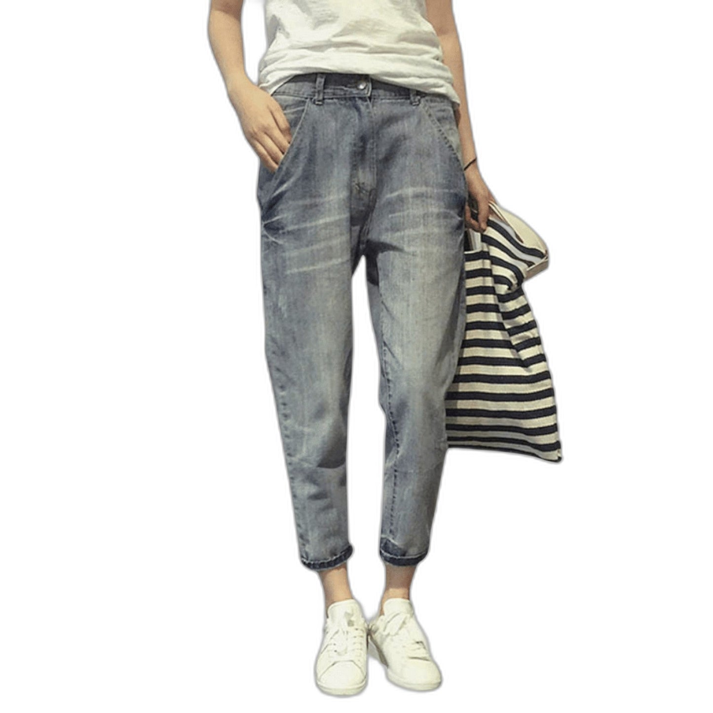 Effortless Grey Denim Jeans for Women with High Waisted Straight Leg Casual Style
