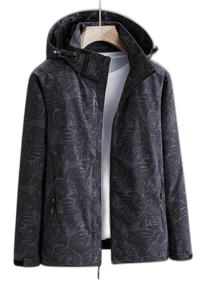Effortless Grey Jacket for Women with Collared Long Sleeve Pockets Casual Style
