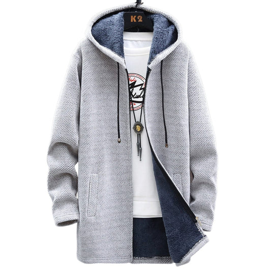 Effortless Grey Knit Cardigan for Women with Long Sleeve Pockets Casual Style