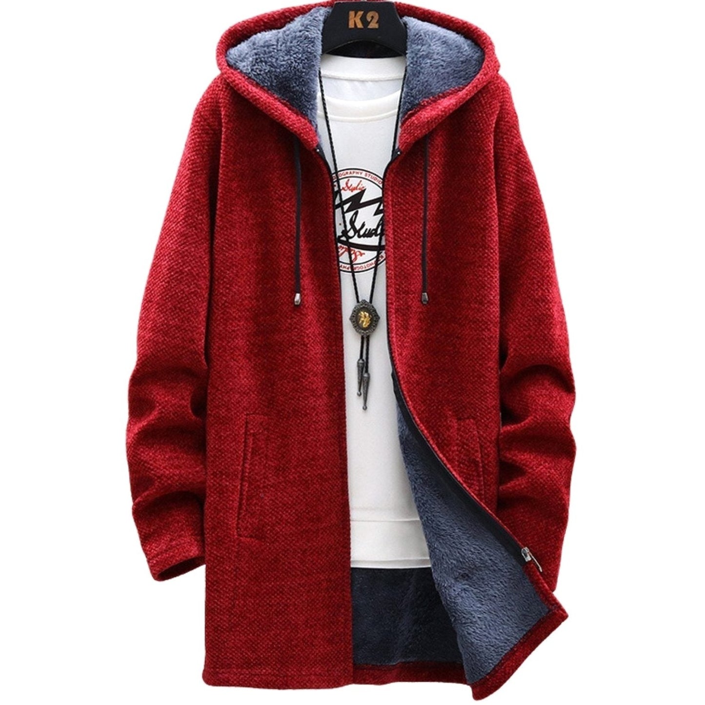 Effortless Grey Knit Cardigan for Women with Long Sleeve Pockets Casual Style