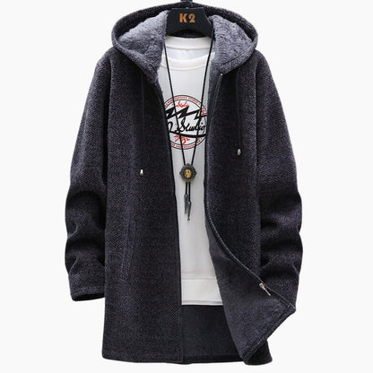 Effortless Grey Knit Cardigan for Women with Long Sleeve Pockets Casual Style