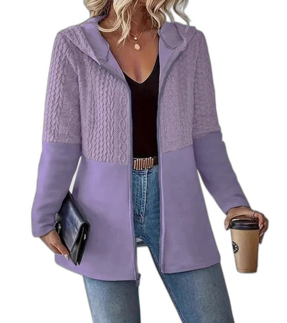 Effortless Grey Knit Cardigan for Women with Long Sleeve Pockets Casual Style