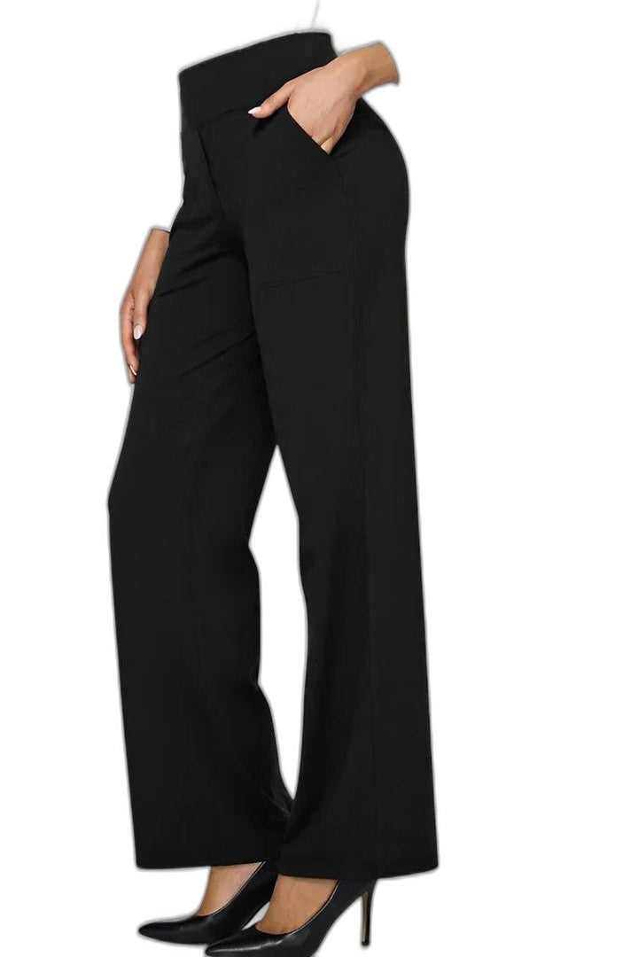 Effortless Grey Wide Leg Pants for Women with High Waisted Casual Style