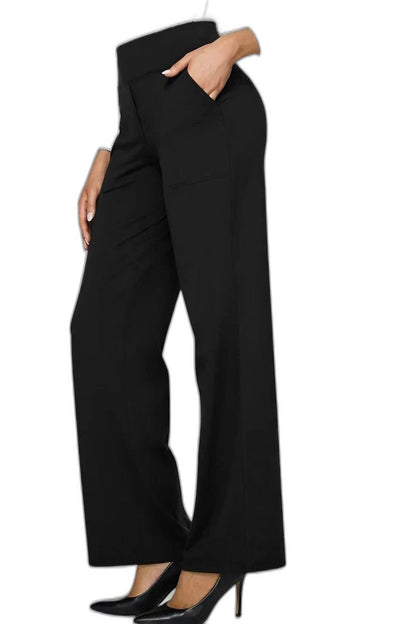 Effortless Grey Wide Leg Pants for Women with High Waisted Casual Style