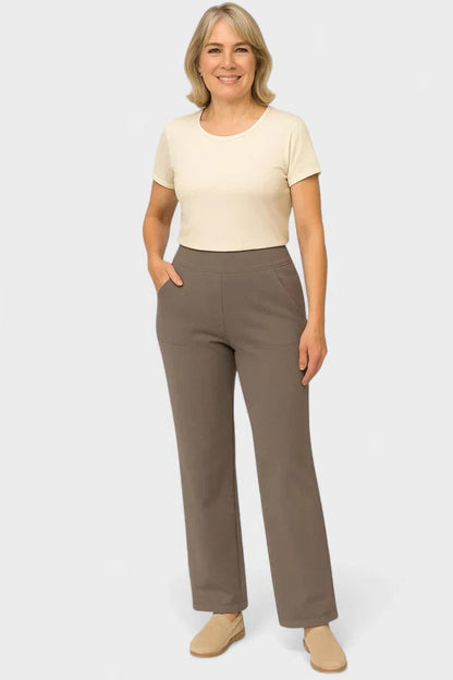 Effortless Grey Wide Leg Pants for Women with High Waisted Casual Style