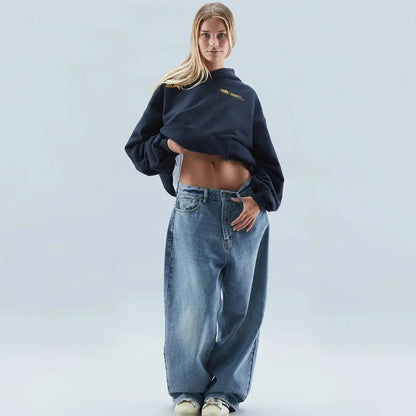 Effortless Hoodie for Women with High Neck Long Sleeve Oversized Casual Style