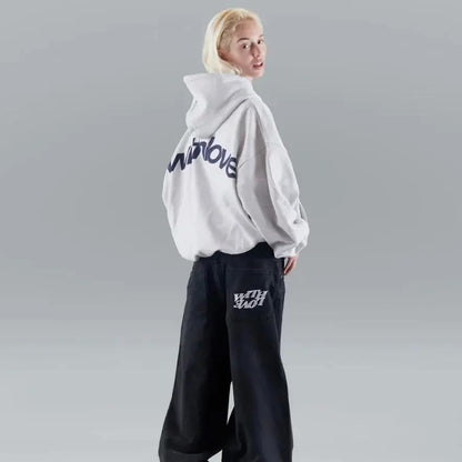 Effortless Hoodie for Women with High Neck Long Sleeve Oversized Casual Style