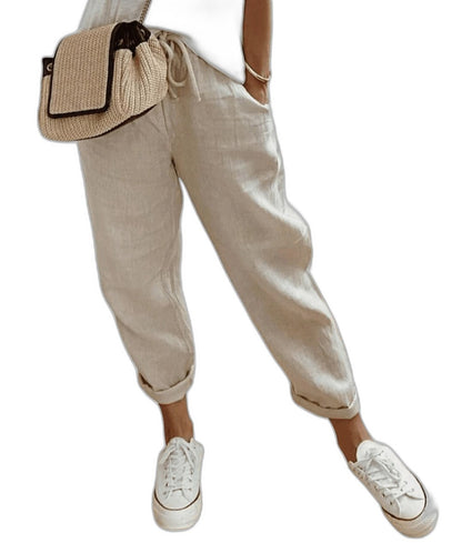 Effortless Knit Pants for Women with High Waisted Casual Style