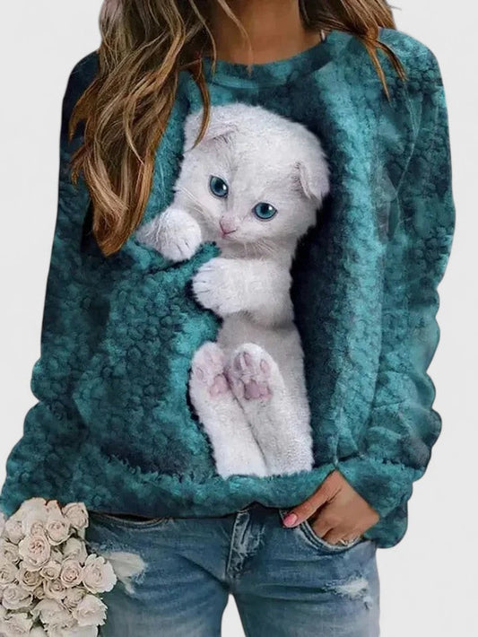 Effortless Knit Sweater for Women with Crew Neck Long Sleeve Casual Style