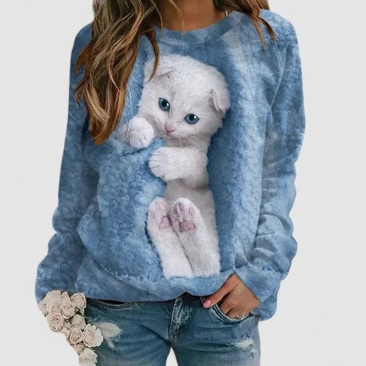 Effortless Knit Sweater for Women with Crew Neck Long Sleeve Casual Style