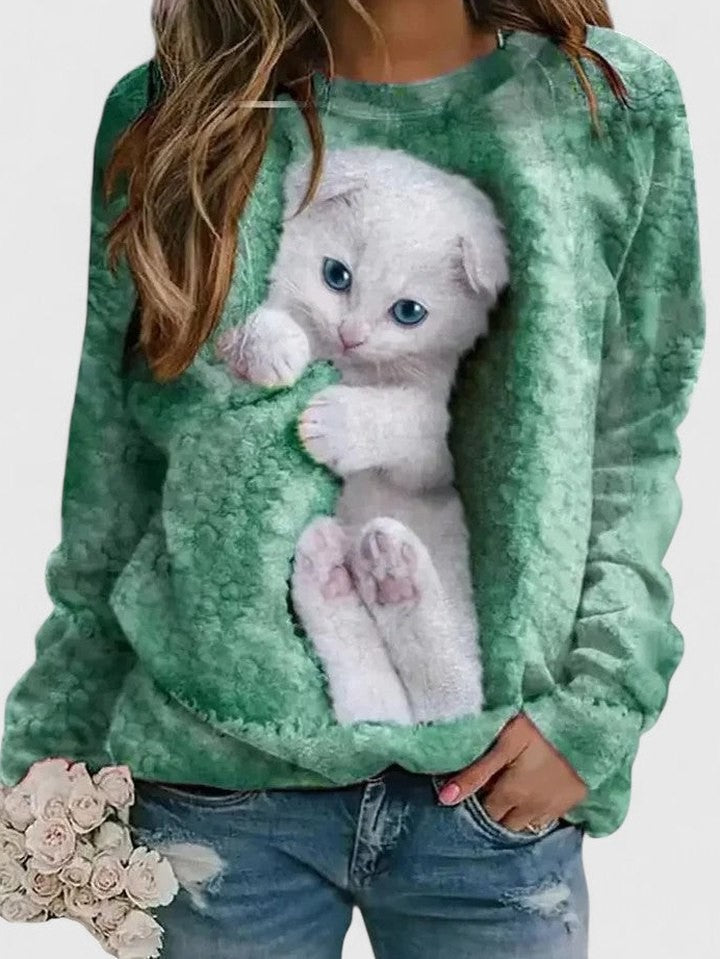 Effortless Knit Sweater for Women with Crew Neck Long Sleeve Casual Style