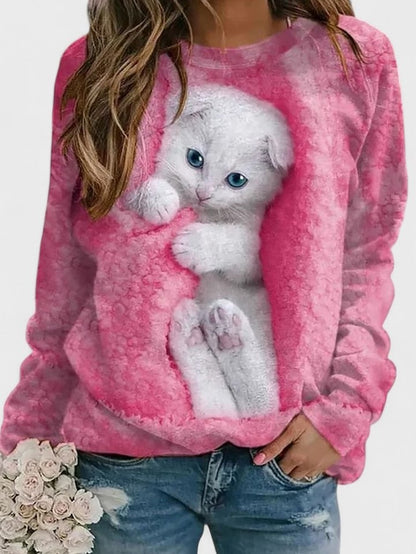 Effortless Knit Sweater for Women with Crew Neck Long Sleeve Casual Style