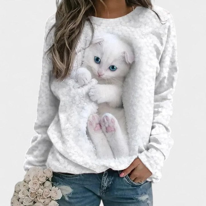 Effortless Knit Sweater for Women with Crew Neck Long Sleeve Casual Style