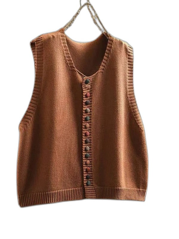 Effortless Knit Two Piece Set for Women with Button Front Casual Style