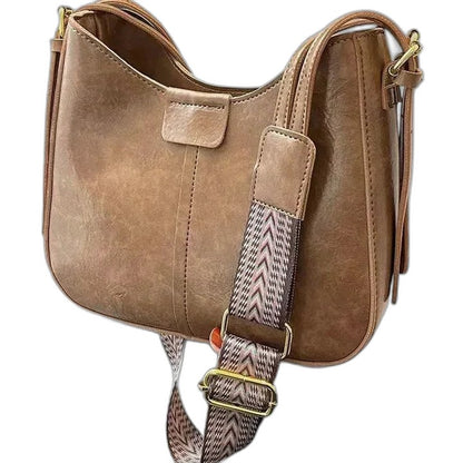 Effortless Leather Crossbody Bag for Women with Chain Strap Shoulder Casual Style