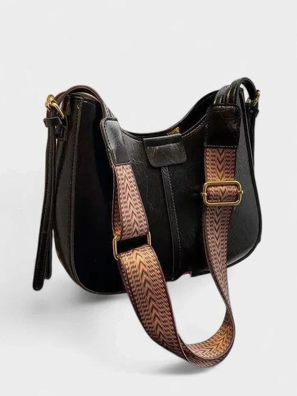 Effortless Leather Crossbody Bag for Women with Chain Strap Shoulder Casual Style