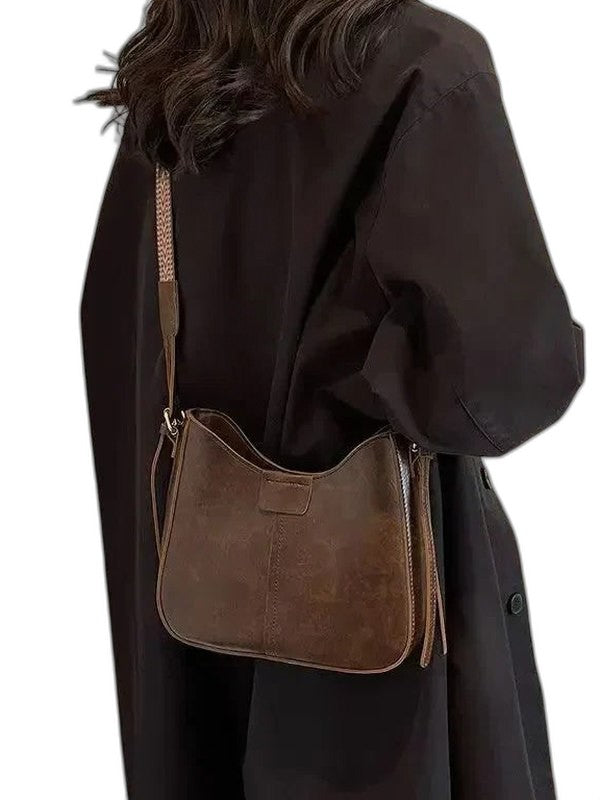 Effortless Leather Crossbody Bag for Women with Chain Strap Shoulder Casual Style