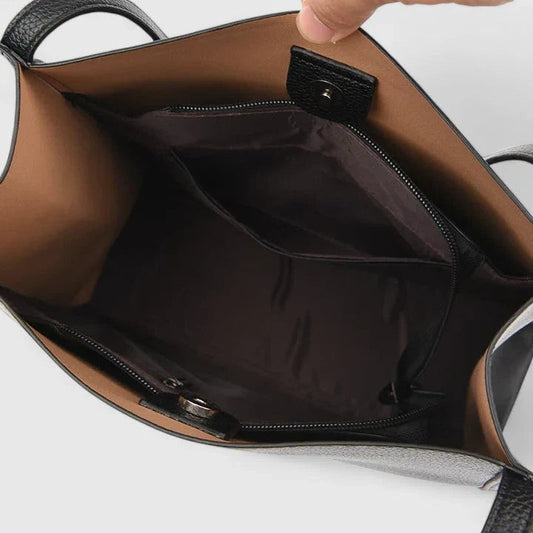 Effortless Leather Tote Bag for Women with Shoulder Casual Style