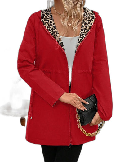 Effortless Leopard Cardigan for Women with Long Sleeve Pockets Casual Style