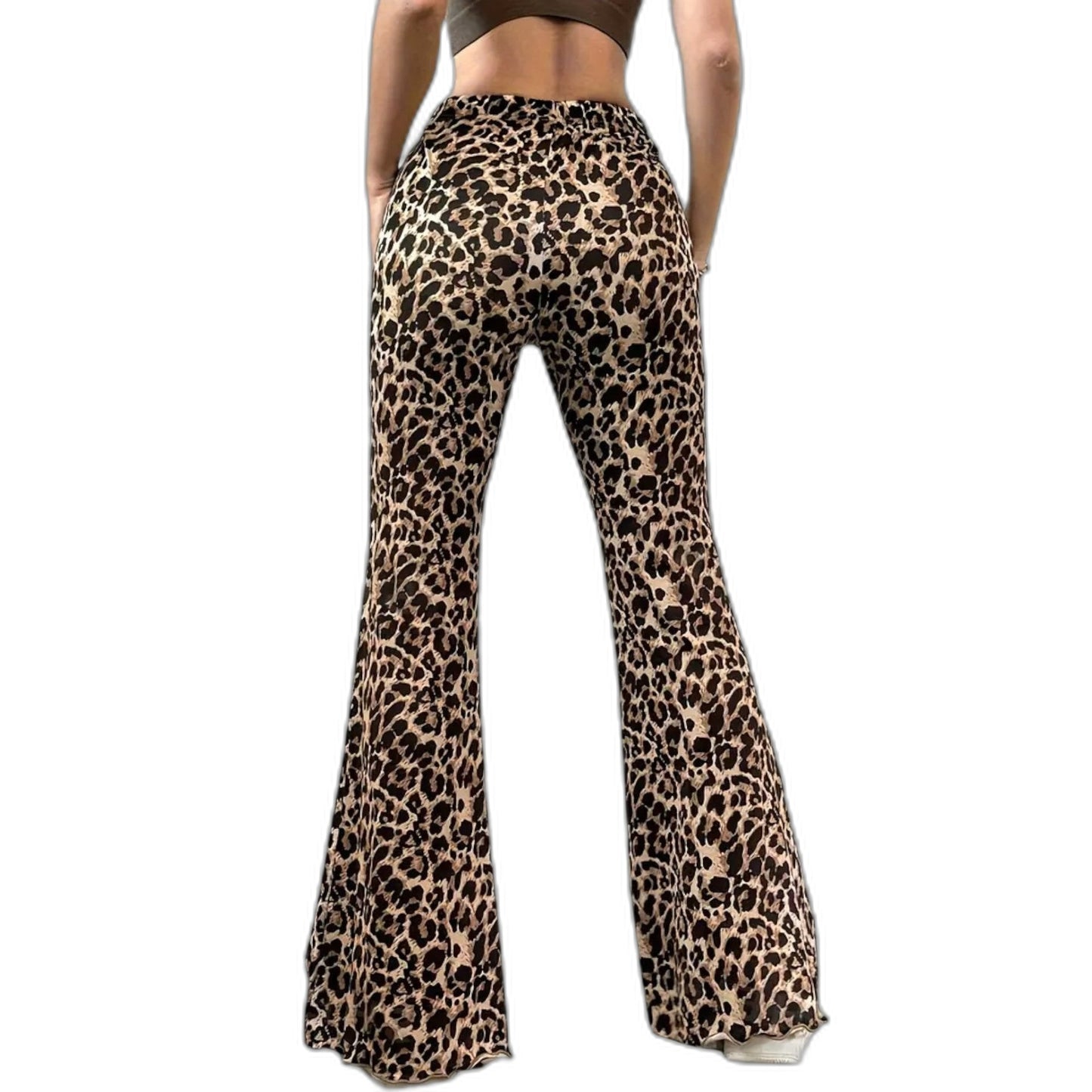 Effortless Leopard Pants for Women with High Waisted Wide Leg Bootcut Casual Style