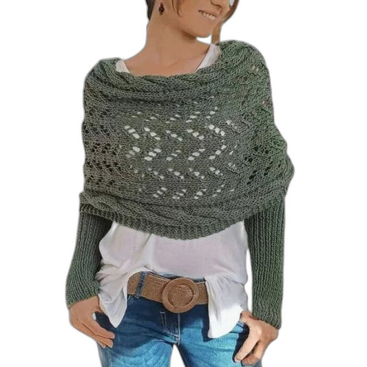 Effortless Olive Knit Scarf for Women with Casual Style