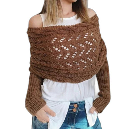 Effortless Olive Knit Scarf for Women with Casual Style
