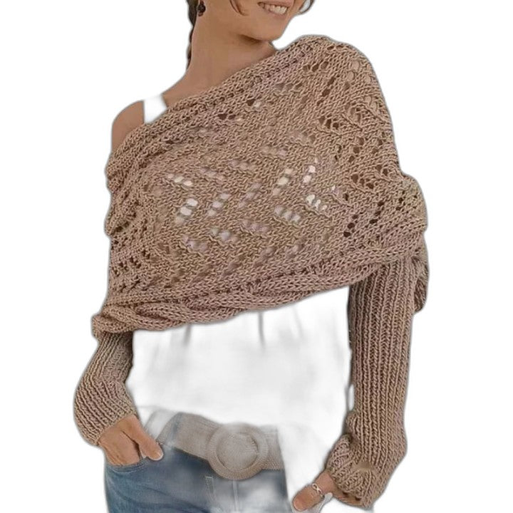Effortless Olive Knit Scarf for Women with Casual Style