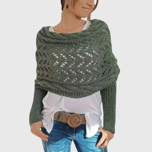 Effortless Olive Knit Scarf for Women with Casual Style