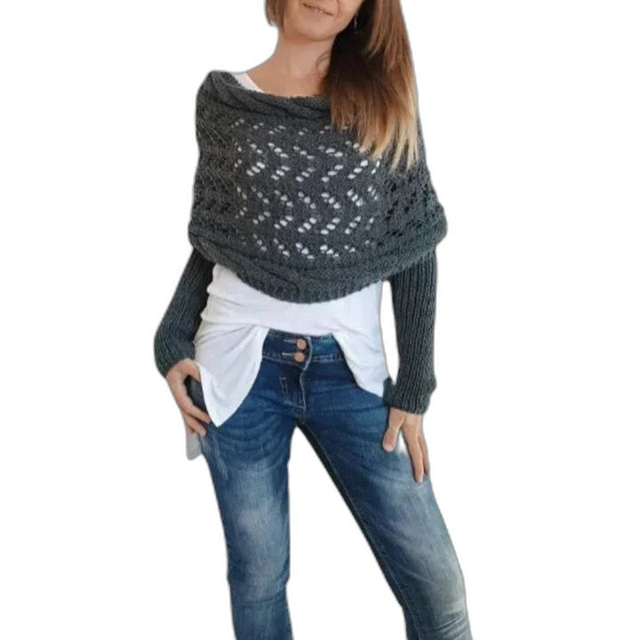 Effortless Olive Knit Scarf for Women with Casual Style