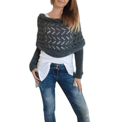 Effortless Olive Knit Scarf for Women with Casual Style