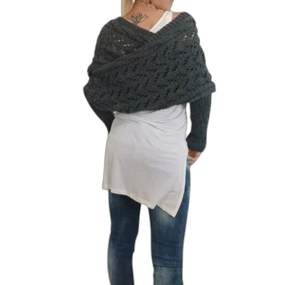 Effortless Olive Knit Scarf for Women with Casual Style