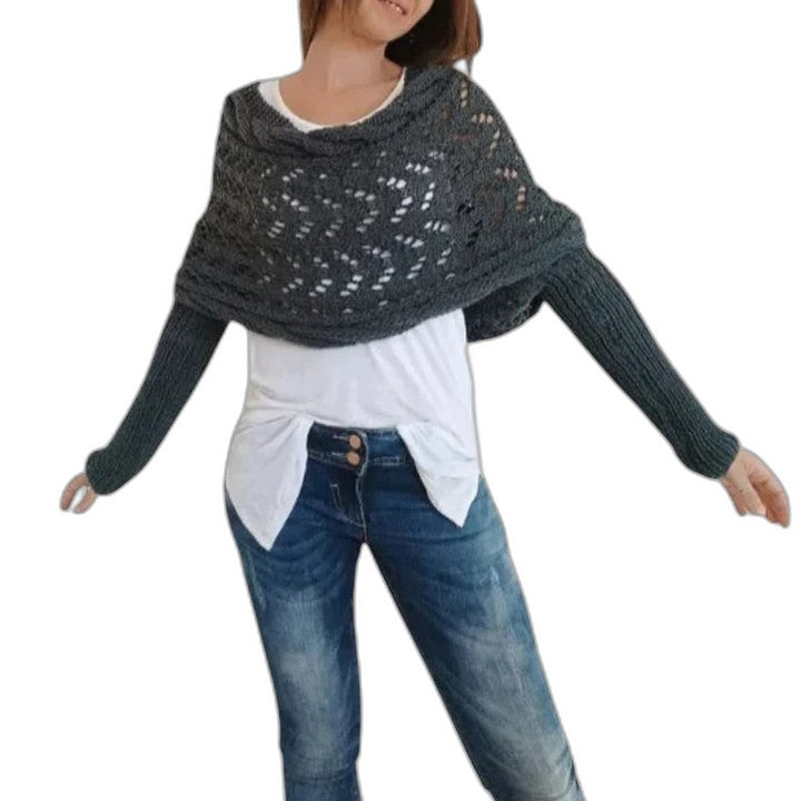 Effortless Olive Knit Scarf for Women with Casual Style